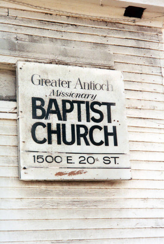 Greater Antioch Missionary Baptist Church, sign