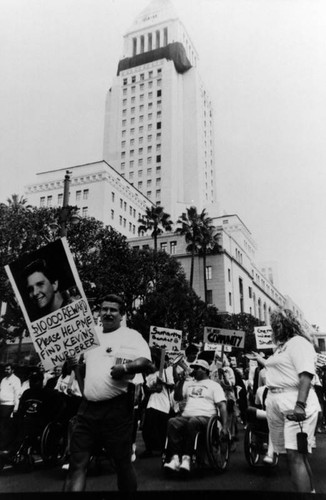 Protest by victims of shootings