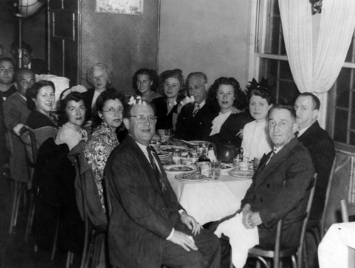 Family in Chinatown restaurant