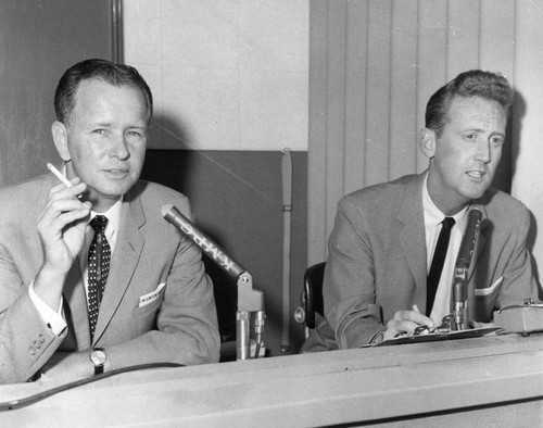 Jerry Doggett and Vin Scully