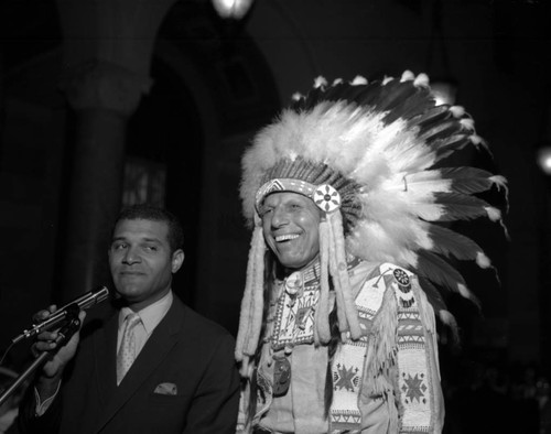 Iron Eyes Cody receives Commendation from City Hall