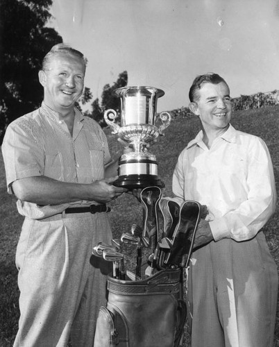 Big golf trophy for little man