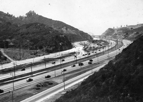 Freeway through Cahuenga Pass