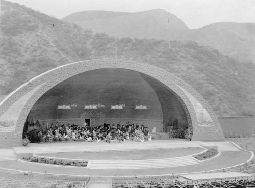 Orchestra practise at the Hollywood Bowl