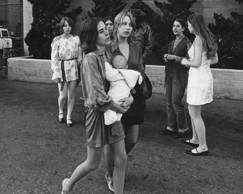 Manson Family outside Hall of Justice