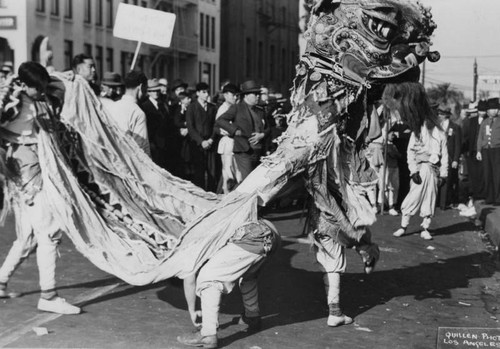 New Year lion in Chinatown