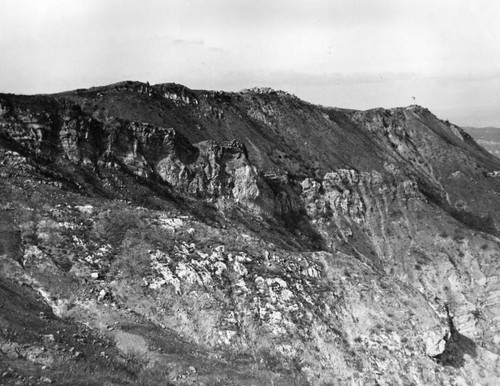 Geological strata in Santa Monica Mountains