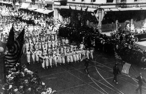 Suffragettes on parade