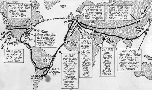 Flight map, a drawing