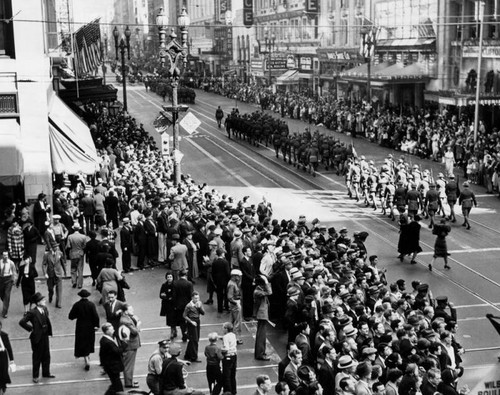 Armistice day parade in Los Angeles, 1936