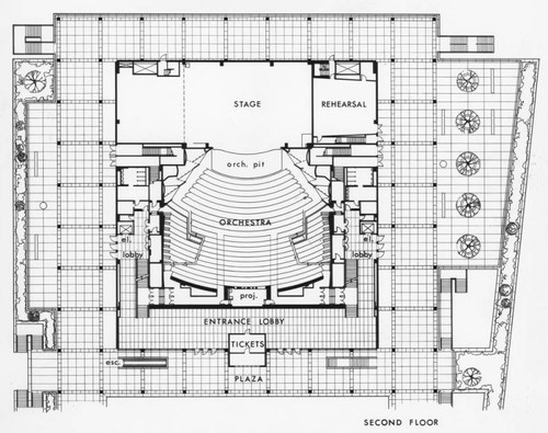 Ahmanson Theatre 2nd floor plan