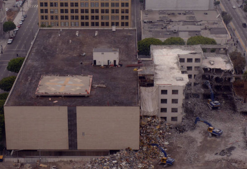 CALTRANS demolition, aerial view