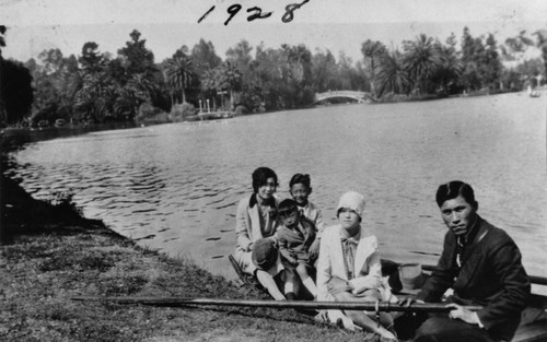 Boating at Echo Park Lake