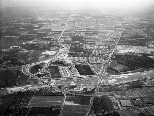 Pacific Drive-In property, Orange, looking south