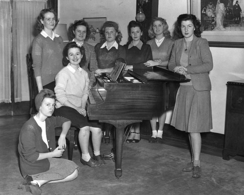 Girls at a piano