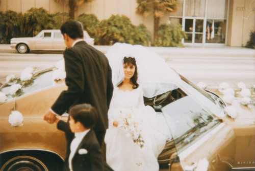 Bride with her father