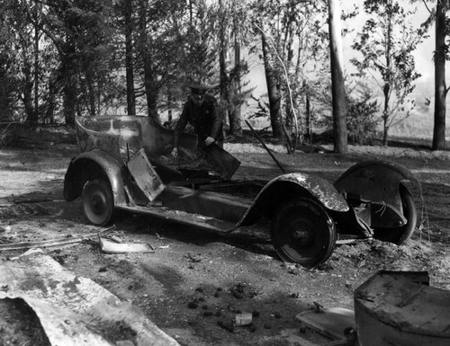 Car destroyed by fire