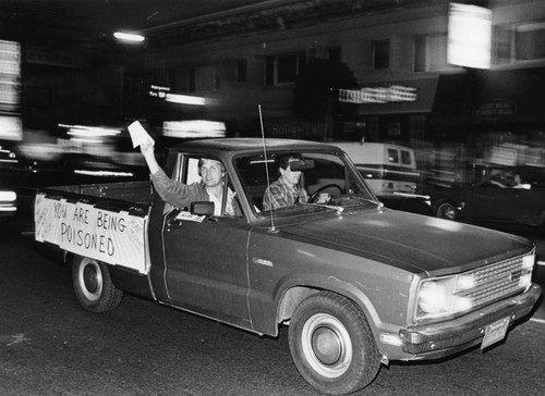 Malathion protest on Sunset Boulevard