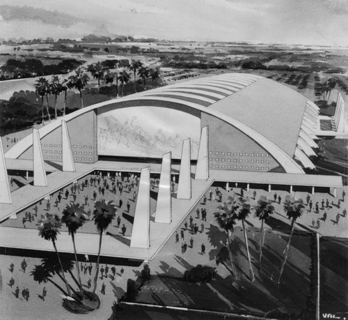 Architect's drawing of the Sports Arena