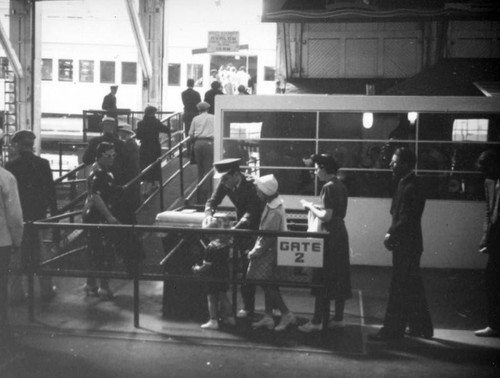 L. A. Harbor, boarding the S.S. Catalina