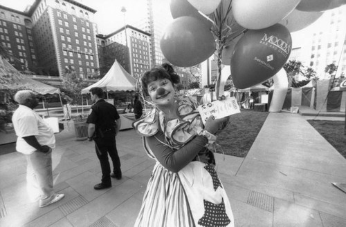 Clown advertising for Moody's Bar and Grill