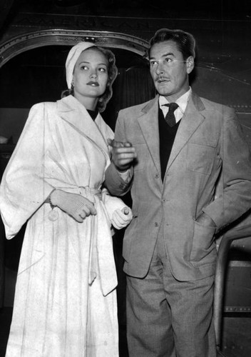 Flynn and wife Patrice Wymore