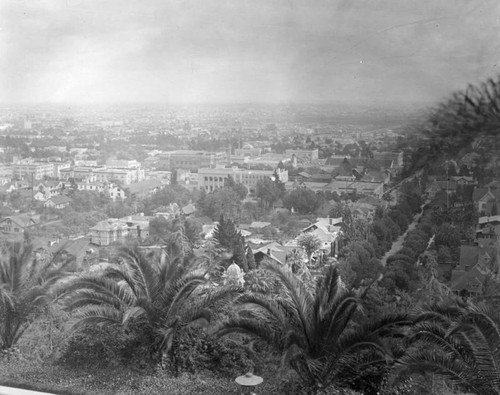 View southeast from Franklin, west of Highland