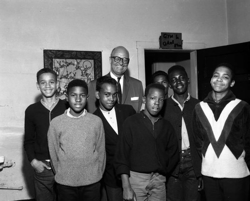 James Roosevelt with unidentified children