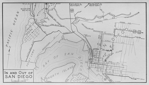 San Diego map, 1937