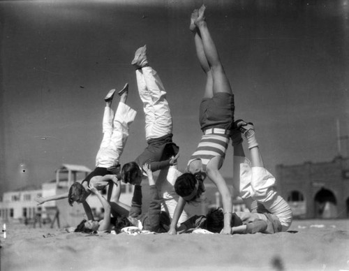 Acrobats at the 1928 Pacific Southwest Exposition