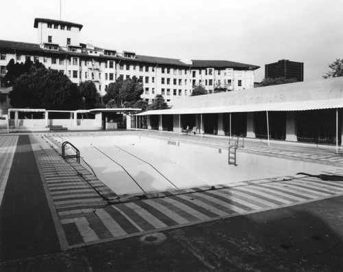 Ambassador Hotel pool and cabanas, facing northeast