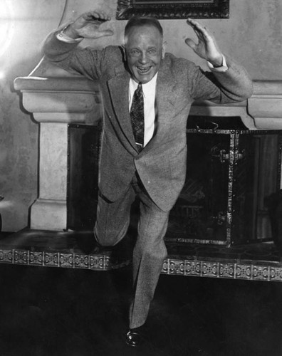 Billy Sunday stands on one foot