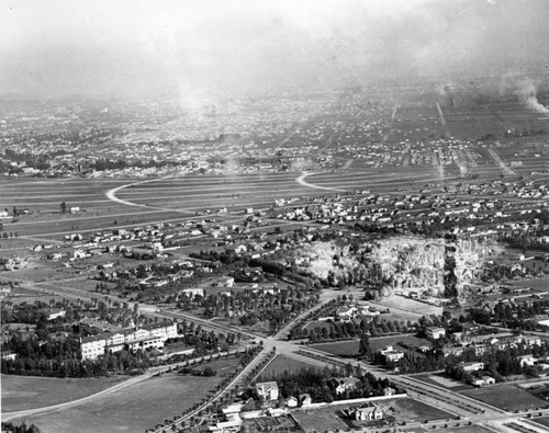 Aerial view of Beverly Hills