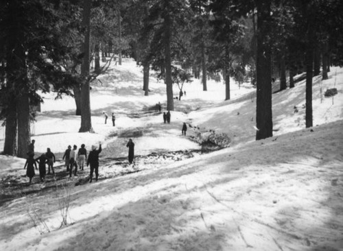 Big Pines Recreation Camp, walking on the frozen river