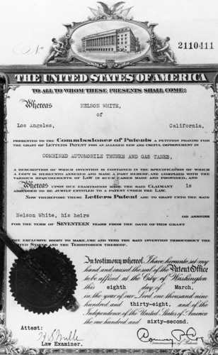 Patent certificate