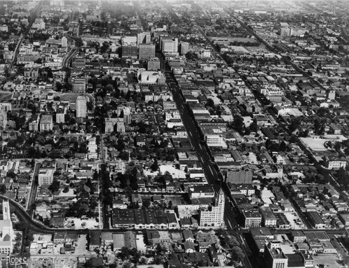 Hollywood aerial view