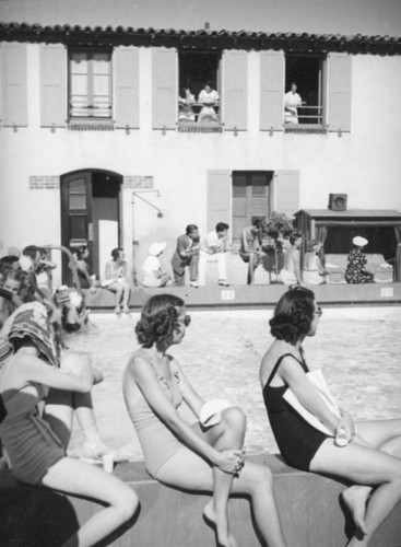 Watching the pool, Westport Beach Club, Playa del Rey