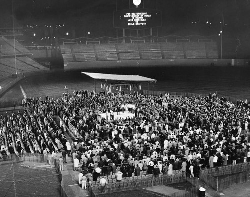 Boxing match at Dodger Stadium