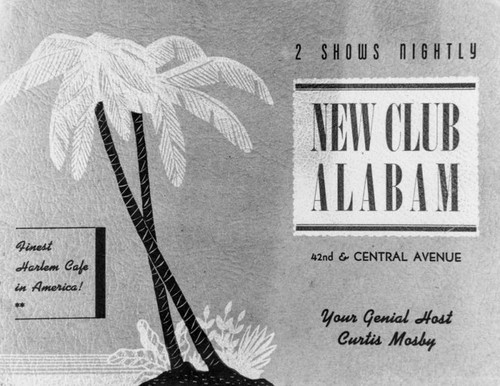 Club Alabam nightclub advertisement