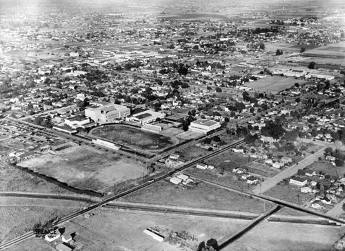 City of Compton, aerial view — Calisphere