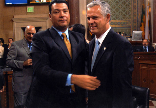 Padilla and Hahn, City Council meeting