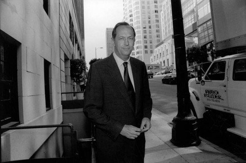 Bill Bradley outside Biltmore Hotel