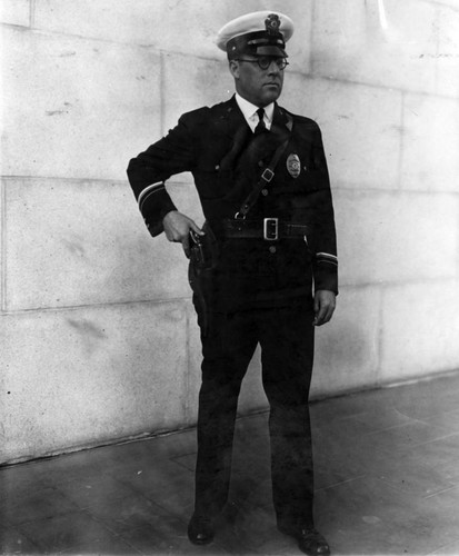 Sergeant C.C. Jackson in new police uniform