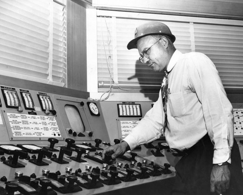 Valley steam plant control room