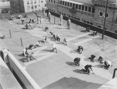 Painting the YMCA building