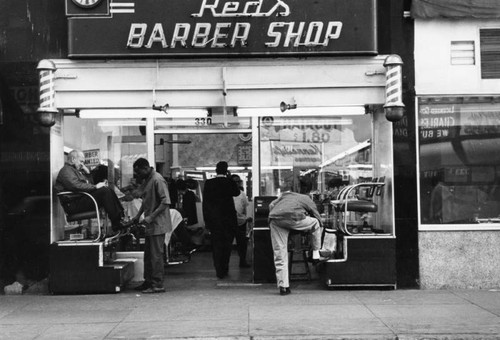 Red's Barber Shop, view from street