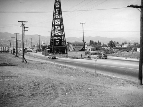 Oil well on La Cienega Boulevard