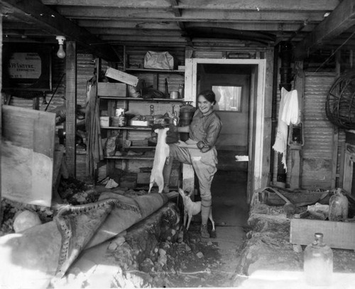 Homeowner visits her floodswept home