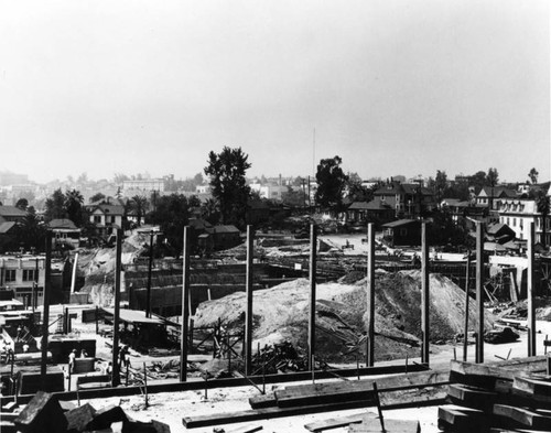 Harbor Freeway construction near Temple & Figueroa