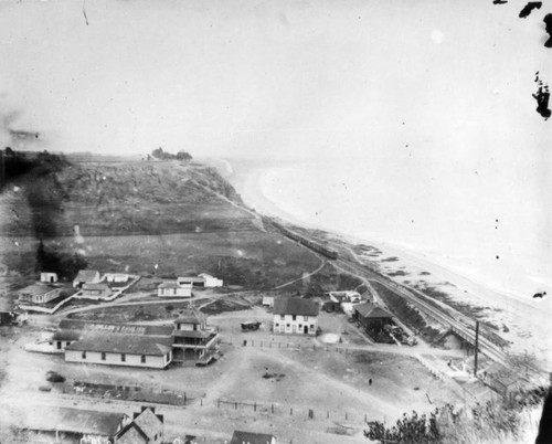 Buildings in the mouth of Santa Monica Canyon